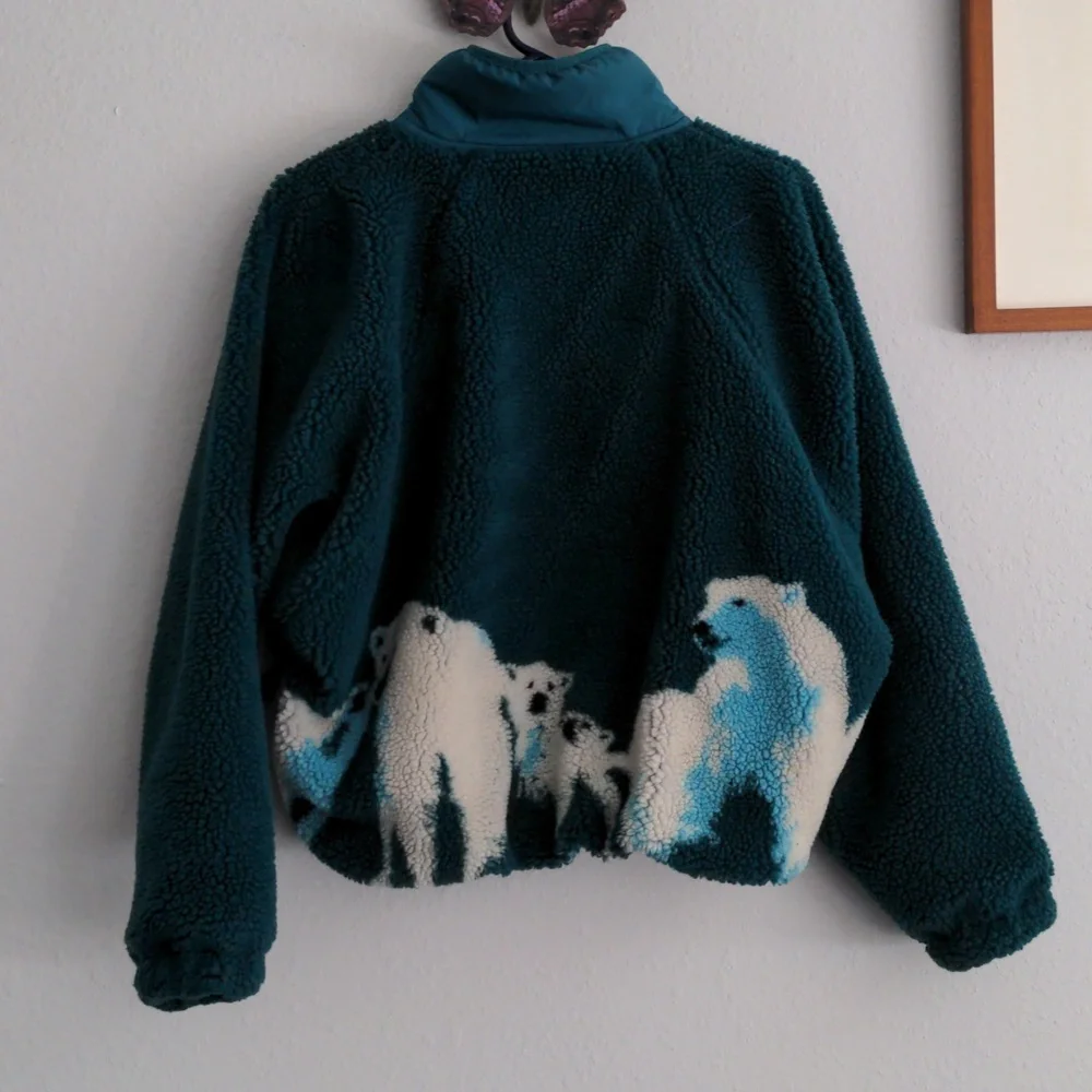🐻‍❄️Free People Movement Hit the Slopes Printed Pullover Polar Bear Fleece❄️ - Picture 2 of 3